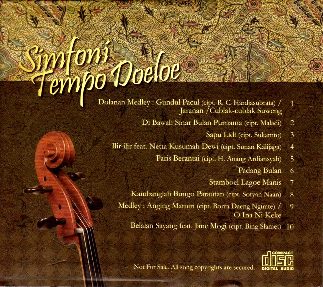 🎻 CD ultra-rare : Simfoni Tempo Doeloe – Indonesisch muzikaal juweeltje (2007) 🎻 – photo 2